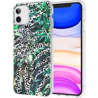 iMoshion Design hoesje iPhone 11 - Jungle - Wit / Zwart / Groen