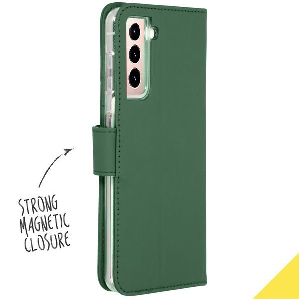 Accezz Wallet Softcase Bookcase Samsung Galaxy S21 - Groen