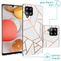 iMoshion Design hoesje Samsung Galaxy A42 - Grafisch Koper / Wit