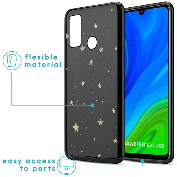 iMoshion Design hoesje Huawei P Smart (2020) - Sterren / Zwart