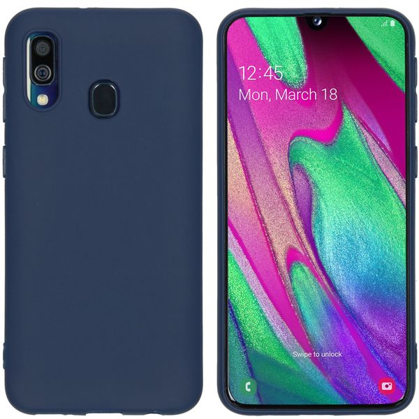 iMoshion Color Backcover Samsung Galaxy A40 - Donkerblauw