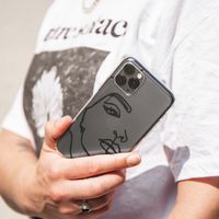 iMoshion Design hoesje Moto G9 Plus - Abstract Gezicht - Zwart