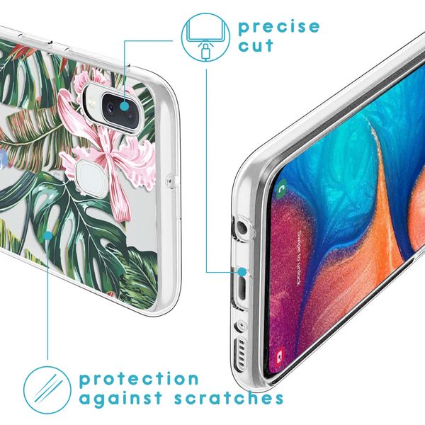 iMoshion Design hoesje Samsung Galaxy A20e - Jungle - Groen / Roze