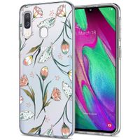 iMoshion Design hoesje Samsung Galaxy A20e - Bloem - Roze / Groen