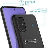 iMoshion Design hoesje Samsung Galaxy A51 - Fuck Off - Zwart