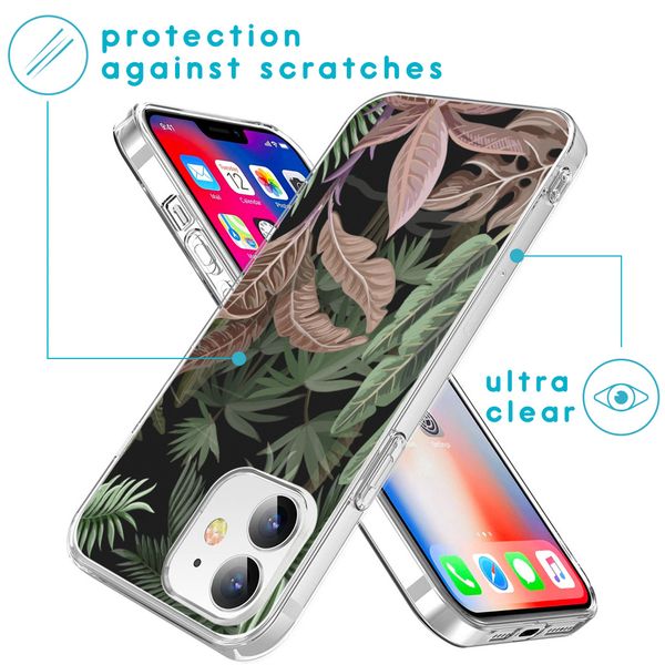 iMoshion Design hoesje iPhone 12 Mini - Jungle - Groen / Roze