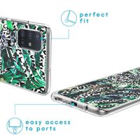 iMoshion Design hoesje Galaxy A51 - Jungle - Wit / Zwart / Groen