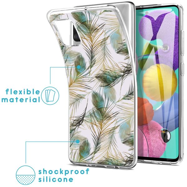 iMoshion Design hoesje Samsung Galaxy A51 - Pauw / Groen