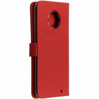 Selencia Echt Lederen Bookcase Motorola Moto G6 Plus