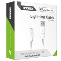 Accezz Lightning naar USB kabel iPhone 13 Pro - MFi certificering - 0,2 meter - Wit