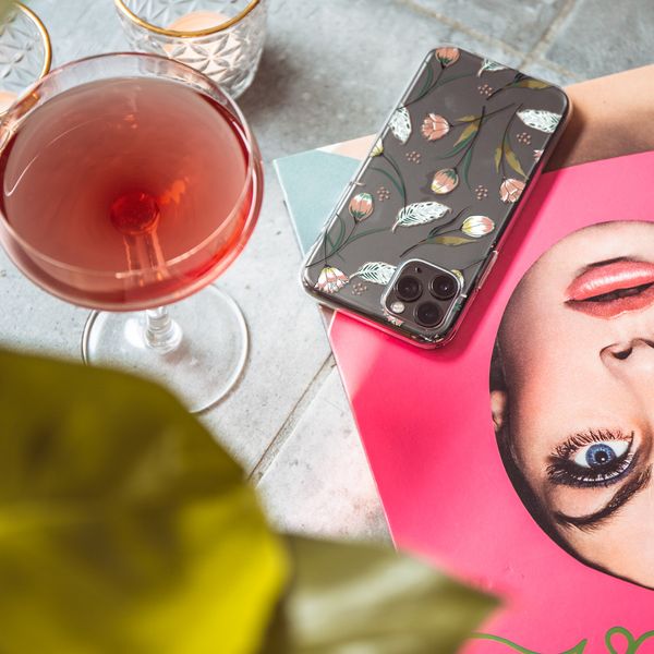 iMoshion Design hoesje Samsung Galaxy A42 - Bloem - Roze / Groen