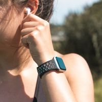 iMoshion Siliconen sport bandje Fitbit Versa 2 / Lite - Zwart / Grijs