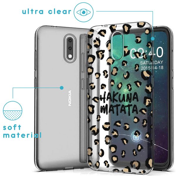 iMoshion Design hoesje Nokia 2.3 - Luipaard - Bruin / Zwart