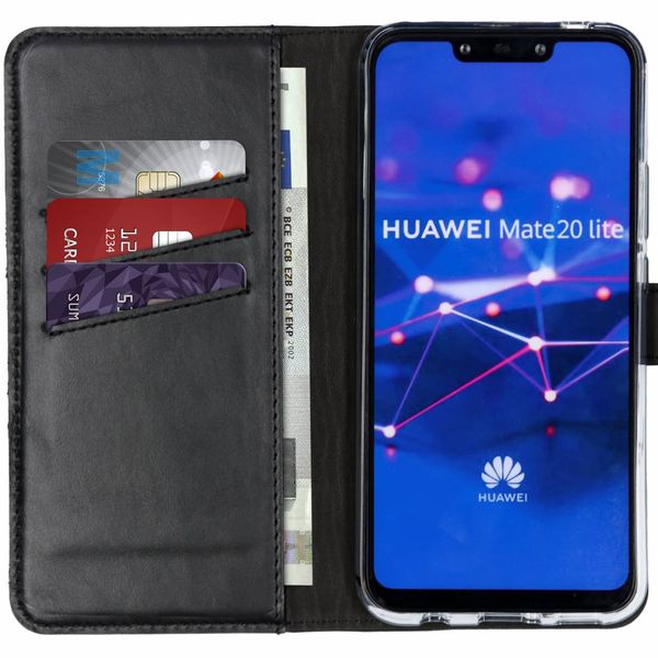 Selencia Echt Lederen Bookcase Huawei Mate 20 Lite