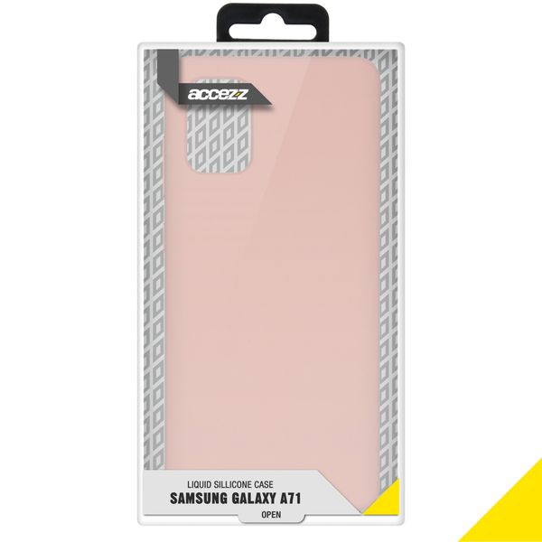 Accezz Liquid Silicone Backcover Samsung Galaxy A71 - Roze