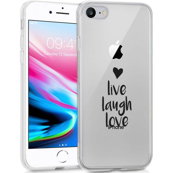 iMoshion Design hoesje iPhone SE (2022 / 2020) / 8 / 7 / 6 - Live Laugh Love