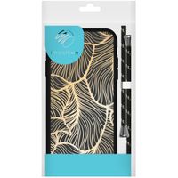 iMoshion Design hoesje met koord iPhone 11 Pro Max - Bladeren - Goud