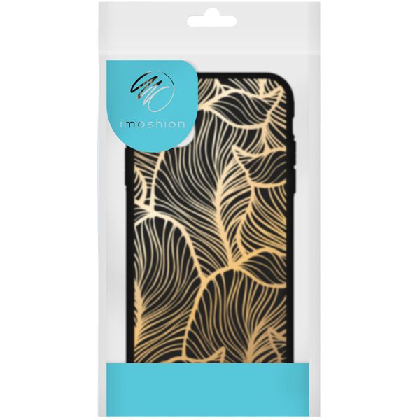 iMoshion Design hoesje iPhone 12 (Pro) - Bladeren / Zwart