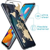 iMoshion Design hoesje Samsung Galaxy A21s - Let's Go Travel / Zwart