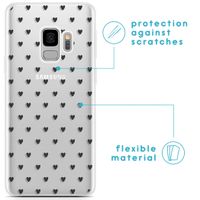 iMoshion Design hoesje Samsung Galaxy S9 - Hartjes - Zwart