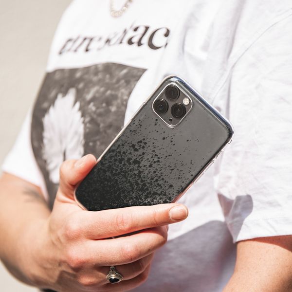 iMoshion Design hoesje iPhone Xr - Spetters - Zwart