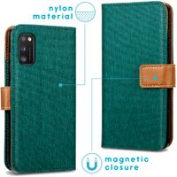 iMoshion Luxe Canvas Bookcase Samsung Galaxy A41 - Groen