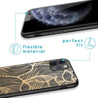 iMoshion Design hoesje iPhone 11 Pro - Bladeren / Zwart