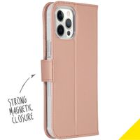 Accezz Wallet Softcase Bookcase iPhone 12 Pro Max - Rosé Goud