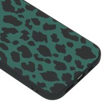 iMoshion Design hoesje iPhone 12 (Pro) - Luipaard - Groen / Zwart