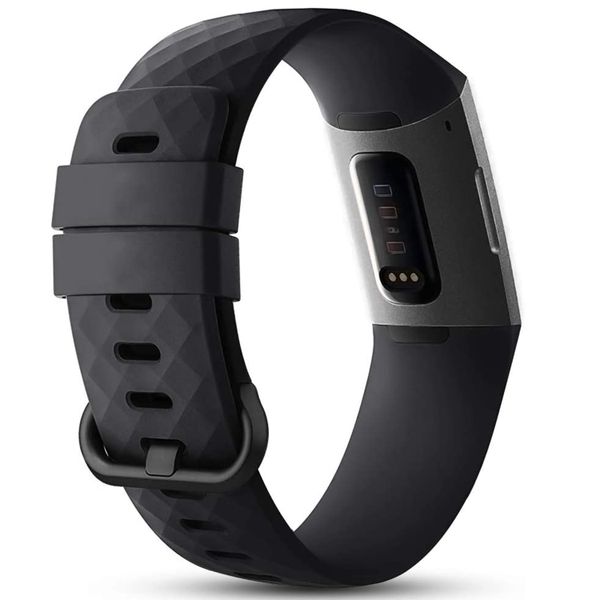 iMoshion Siliconen bandje Fitbit Charge 3 / 4 - Zwart