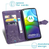 iMoshion Mandala Bookcase Motorola Moto G9 Power - Paars