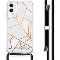 iMoshion Design hoesje met koord iPhone 11 - Grafisch Koper - Wit / Goud