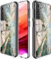 iMoshion Design hoesje Samsung Galaxy S21 FE - Marmer -Gebroken Beige