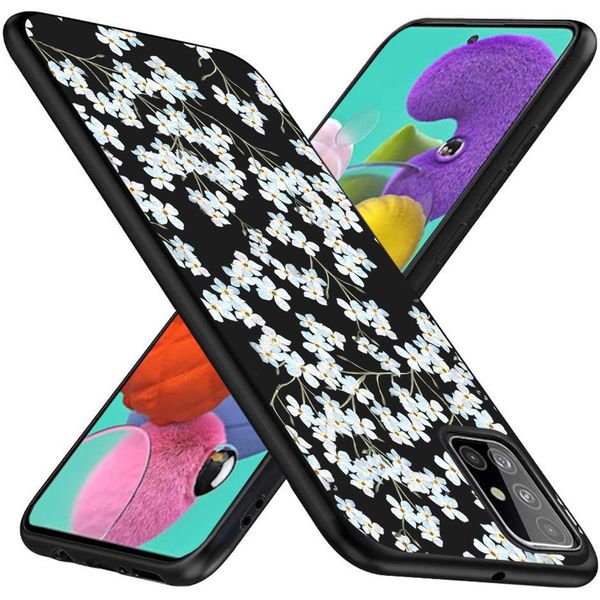 iMoshion Design hoesje Samsung Galaxy A51 - Bloem - Wit / Zwart