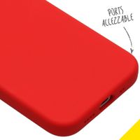 Accezz Liquid Silicone Backcover iPhone 12 Mini - Rood