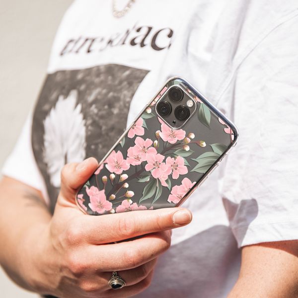 iMoshion Design hoesje iPhone 11 Pro - Bloem - Roze / Groen