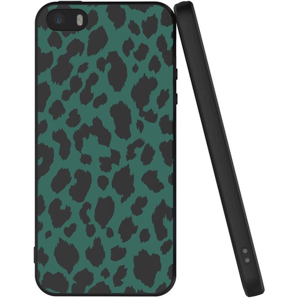 iMoshion Design hoesje iPhone 5 / 5s / SE - Luipaard - Groen / Zwart