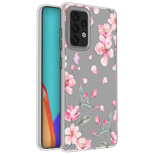 iMoshion Design hoesje Samsung Galaxy A52(s) (5G/4G) - Bloem - Roze