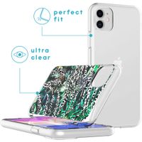 iMoshion Design hoesje iPhone 11 - Jungle - Wit / Zwart / Groen