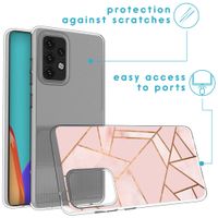 iMoshion Design hoesje voor Samsung Galaxy A52(s) (5G/4G) - Grafisch Koper / Roze