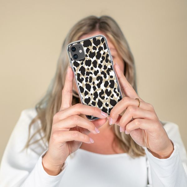 iMoshion Design hoesje iPhone Xr - Luipaard / Zwart