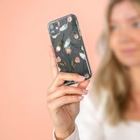 iMoshion Design hoesje iPhone Xr - Bloem - Roze / Groen