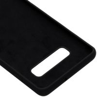 Accezz Liquid Silicone Backcover Samsung Galaxy S10 Plus - Zwart