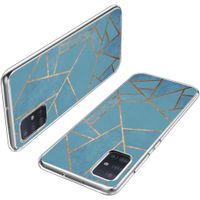 iMoshion Design hoesje Samsung Galaxy A51 - Grafisch Koper / Blauw