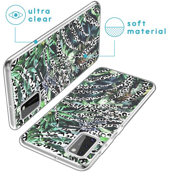 iMoshion Design hoesje Galaxy A41 - Jungle - Wit / Zwart / Groen