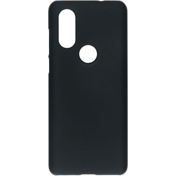 Effen Backcover Motorola One Vision - Zwart