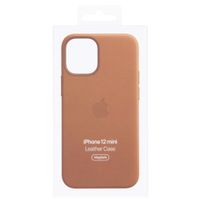 Apple Leather Backcover MagSafe iPhone 12 Mini - Saddle Brown