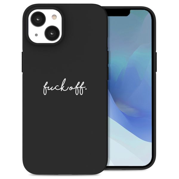 iMoshion Design hoesje iPhone 14 - Fuck Off - Zwart