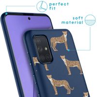 iMoshion Design hoesje Samsung Galaxy A71 - Luipaard - Blauw