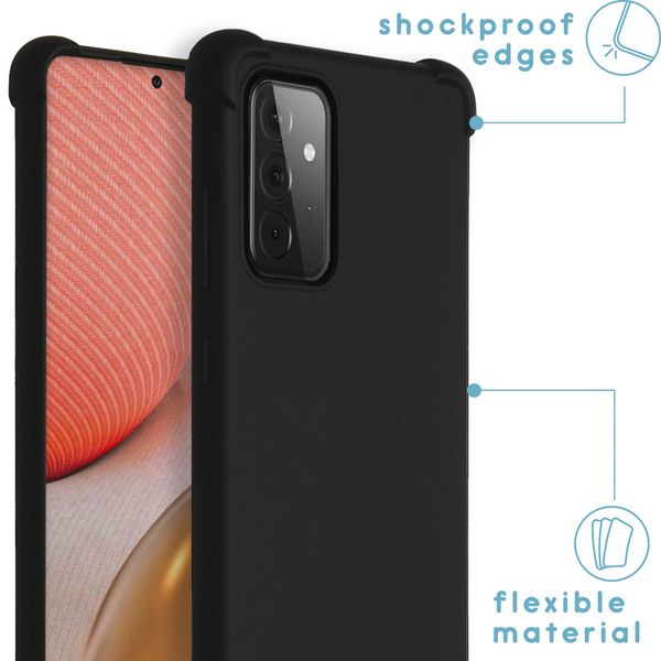 iMoshion Color Backcover met koord Samsung Galaxy A72 - Zwart